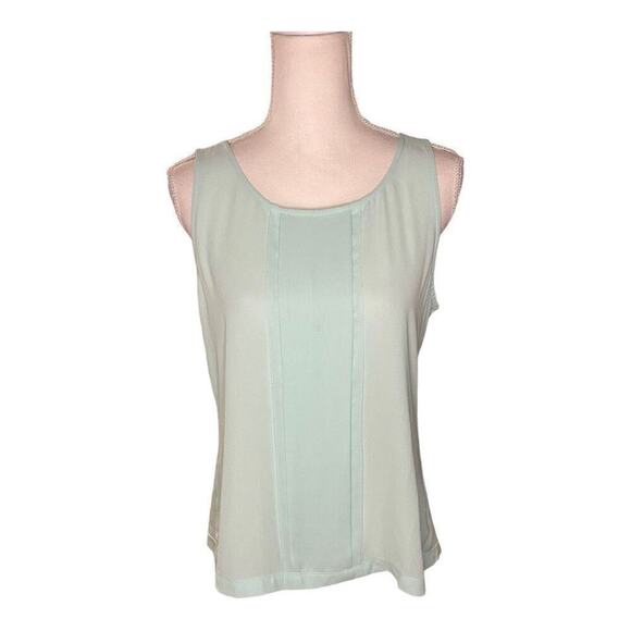 Ann Taylor Women’s Medium Sleeveless Greenish Blue Soft Flowy Top‎ - Picture 1 of 4